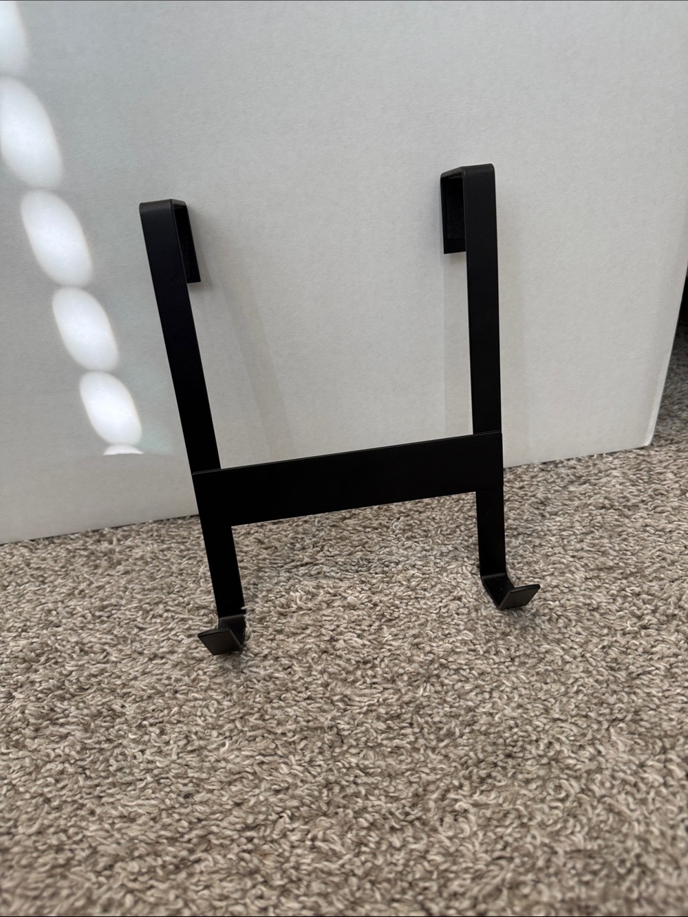 Over-the-Door Double Hook Rack in Matte Black